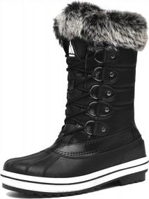 img 4 attached to Women'S Mid Calf Winter Snow Boots: Waterproof, Cold Weather Insulated & Non Slip