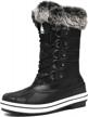women's mid calf winter snow boots: waterproof, cold weather insulated & non slip logo
