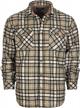 checkered flannel shirt jacket for men with soft velvet lining by gioberti logo