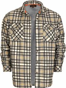 img 3 attached to Checkered Flannel Shirt Jacket For Men With Soft Velvet Lining By Gioberti