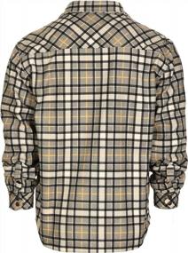 img 2 attached to Checkered Flannel Shirt Jacket For Men With Soft Velvet Lining By Gioberti