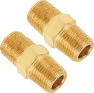 sungator solid brass pipe fitting, hex nipple, 1/8" x 1/8" npt male pipe thread adapter (2-pack) logo