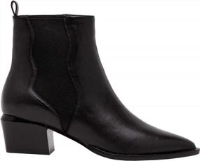 img 3 attached to Western Inspired Leather Or Suede Mid-Height Booties By Linea Paolo - Easy Pull-On Style For Ultimate Comfort And Style