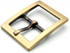 img 4 attached to Upgrade Your Belt Game With CRAFTMEMORE'S Single Prong Square Center Bar Buckle Set - 4Pcs SC30
