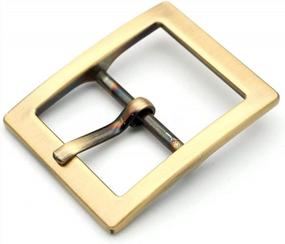 img 3 attached to Upgrade Your Belt Game With CRAFTMEMORE'S Single Prong Square Center Bar Buckle Set - 4Pcs SC30
