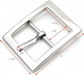 img 1 attached to Upgrade Your Belt Game With CRAFTMEMORE'S Single Prong Square Center Bar Buckle Set - 4Pcs SC30