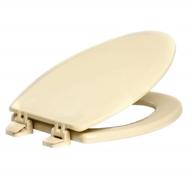centoco 700-106 round wooden toilet seat, heavy duty molded wood with centocore technology, bone logo
