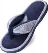 women's memory foam spa thong flip flops cozy indoor slippers summer lightweight open toe house sandals by wishcotton logo