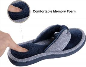 img 1 attached to Women'S Memory Foam Spa Thong Flip Flops Cozy Indoor Slippers Summer Lightweight Open Toe House Sandals By Wishcotton