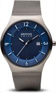 men's analog solar watch with stainless steel strap & sapphire crystal - bering collection logo