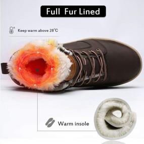 img 3 attached to 🥾 Visionreast Unisex Winter Snow Boots Insulated Outdoor Hiking Shoes with Fur Lining for Maximum Warmth