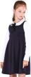 discover the perfect navy school uniform jumper dress for girls - solocote pleated peter pan sundress 3-12y logo