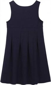 img 2 attached to Discover The Perfect Navy School Uniform Jumper Dress For Girls - SOLOCOTE Pleated Peter Pan Sundress 3-12Y