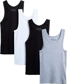 img 4 attached to Galaxy Harvic Boys Undershirt Ribbed Boys' Clothing ~ Underwear