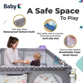 img 1 attached to 👶 Introducing BABY K Large Baby Playpen with Mat: A Spacious and Safe Baby Play Pen for Indoor and Outdoor Play Areas