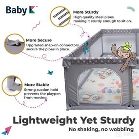 img 2 attached to 👶 Introducing BABY K Large Baby Playpen with Mat: A Spacious and Safe Baby Play Pen for Indoor and Outdoor Play Areas