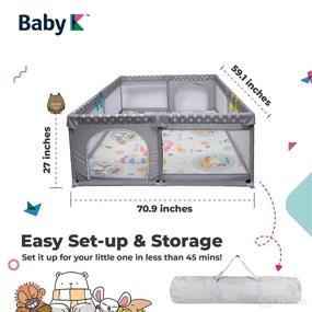 img 3 attached to 👶 Introducing BABY K Large Baby Playpen with Mat: A Spacious and Safe Baby Play Pen for Indoor and Outdoor Play Areas