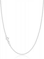 jewlpire 1.2mm super sturdy and shiny cable chain necklace in solid 18k gold over 925 sterling silver for women and girls - available in 14-24 inches lengths logo