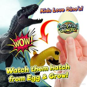 img 2 attached to 🦖 JA-RU Magic Grow Hatching Growing Dinosaur Eggs Toy – Set of 6 Easter Surprise Eggs for Kids – Bath Time Dinosaur Fun!