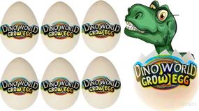 img 4 attached to 🦖 JA-RU Magic Grow Hatching Growing Dinosaur Eggs Toy – Set of 6 Easter Surprise Eggs for Kids – Bath Time Dinosaur Fun!