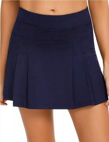 img 4 attached to Elevate Your Athletic Style With EISHOPEER Women'S High Waisted Tennis Skirt Featuring Pockets And Shorts