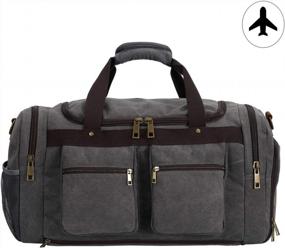 img 2 attached to Travel In Style With The Grey Weekender Overnight Duffel Bag With Shoe Pocket For Men And Women