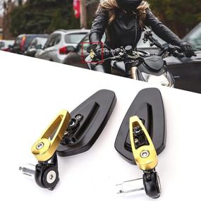 img 4 attached to 🏍️ Pair of 7/8&#34; 22mm Handlebar End Mirrors for Cafe Racer Sportster 883 and More Motorcycles