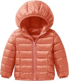 img 4 attached to 🧥 Warm and Lightweight Hooded Coat: Happy Cherry Baby Boys Girls Winter Down Jacket - Packable Cotton Coat