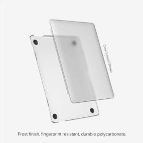 img 1 attached to Защитите свой MacBook Pro 16 дюймов с помощью жесткого футляра GhostShell™ Frost Premium Premium с ПРОПИСНЫМИ буквами — прозрачного и устойчивого к царапинам