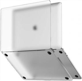 img 4 attached to Защитите свой MacBook Pro 16 дюймов с помощью жесткого футляра GhostShell™ Frost Premium Premium с ПРОПИСНЫМИ буквами — прозрачного и устойчивого к царапинам