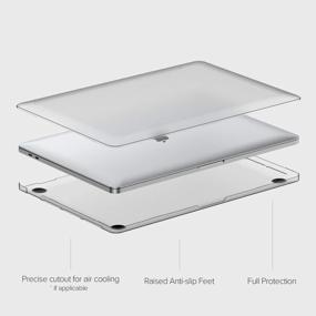 img 3 attached to Защитите свой MacBook Pro 16 дюймов с помощью жесткого футляра GhostShell™ Frost Premium Premium с ПРОПИСНЫМИ буквами — прозрачного и устойчивого к царапинам