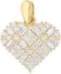 cross hatch cz heart charm pendant in 14k yellow or white gold, perfect for necklaces and chains logo