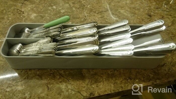 img 2 attached to Cutlery tray LETTBRIN Cutlery Organizer, 39.8 x 11.4 x 5.8 cm review by Celina Grna ᠌