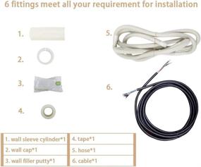 img 3 attached to Insulated Coil Line Set HVAC With Fittings - Wostore 25 Ft. Copper Pipes 1/4&3/8 Inch 3/8" PE For Mini Split Air Conditioner