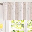 stylish harper ink floral valance curtain for living, bedroom, or dining room - rod pocket, 50 x 18 inches with watercolor beige design logo