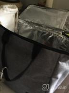 img 1 attached to Large Waterproof Insulated Lunch Tote Bag For Men And Women By VAGREEZ In Grey review by Ali Lariosa