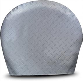 img 2 attached to 2-Pack Of ADCO 3751 Silver #1 Diamond Plated Steel Vinyl Tyre Gard Wheel Covers - Fits 33"-35