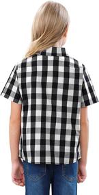 img 1 attached to Toddler Little Sleeve Button Checkered Girls' Clothing ~ Tops, Tees & Blouses