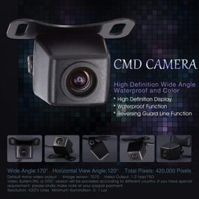 img 1 attached to Eonon 2021 Backup Camera: Wide Angle 170° Waterproof Rearview for All Car Stereos