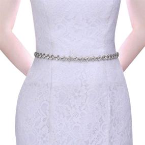 img 4 attached to Azaleas Bridal Rhinestone Bridesmaid Dress Women's Accessories : Belts