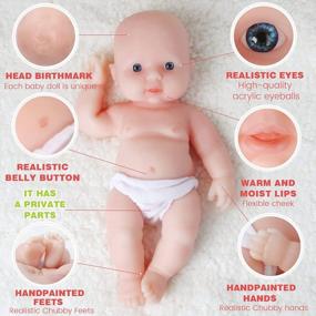 img 1 attached to Реалистичная IVITA 12-дюймовая силиконовая кукла-мальчик для всего тела - реалистичная и перерожденная с платиновым материалом