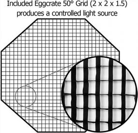 img 1 attached to Octagon Softbox Eggcrate Grid With 50-Degree Angle - Compatible With Fotodiox Pro EZ-Pro & Pro Standard Softboxes - 2X2X1.5" Openings