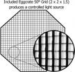 octagon softbox eggcrate grid with 50-degree angle - compatible with fotodiox pro ez-pro & pro standard softboxes - 2x2x1.5" openings logo