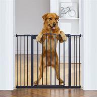 🚧 innotruth wide baby gate for dogs - auto close pet gate 29” to 39.6” width, 30” height - tall safety coverage for stairs, hallways, bedrooms - wall pressure mount, black logo