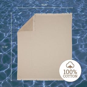 img 3 attached to Multipurpose Malibu Beach Blanket: Soft Cotton & Terry Cloth Towel Ideal For Pool, Camping, And Home Decor - 72" X 60
