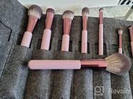 img 1 attached to EIGSHOW 15 Piece Professional Makeup Brush Set In Grey For Liquid, Cream, And Powder Cosmetics - Ideal For Foundation, Powder, Concealers, Eye Shadows, And More review by Nate Jenkins