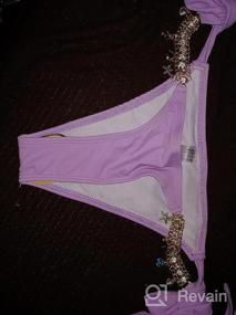 img 5 attached to Crystal Side Bottom Triangle Bikini Halter Swimsuits For Women - BIKINX'S Sexy Thong Bikini