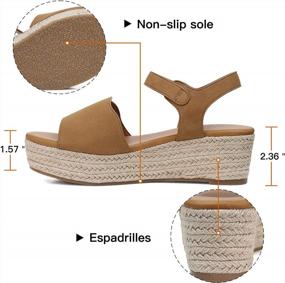 img 1 attached to TEMOFON Platform Espadrilles Sandals For Women Casual Summer Open Toe Ankle Strap Wedge Shoe Sandals