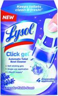 🚽 lysol automatic toilet bowl cleaning click gel, lavender scent: ultimate cleaning solution for toilets - 4 count (pack of 5) logo