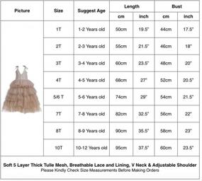 img 3 attached to Maxi Tulle Party Dress For Girls - Strap Lace Tiered Flower Girl Dresses
